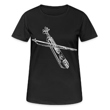 Kemence Instrument - Frauen T-Shirt atmungsaktiv - Schwarz - Vorne - AI Model Female 172 light (172cm)