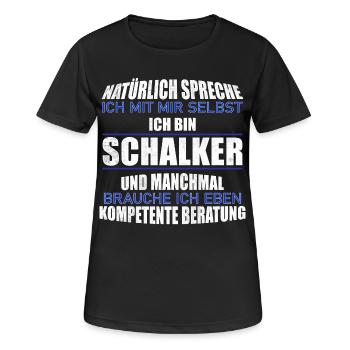 Schalker Beratung Geschenkidee - Frauen T-Shirt atmungsaktiv - Schwarz - Vorne - AI Model Female 172 light (172cm)