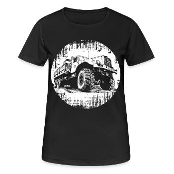 Kraz Camion GDR OSTALGIE - T-shirt respirant Femme - noir - Devant - AI Model Female 172 light (172cm)