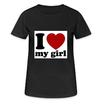 Petite amie - T-shirt respirant Femme - noir - Devant - AI Model Female 172 light (172cm)