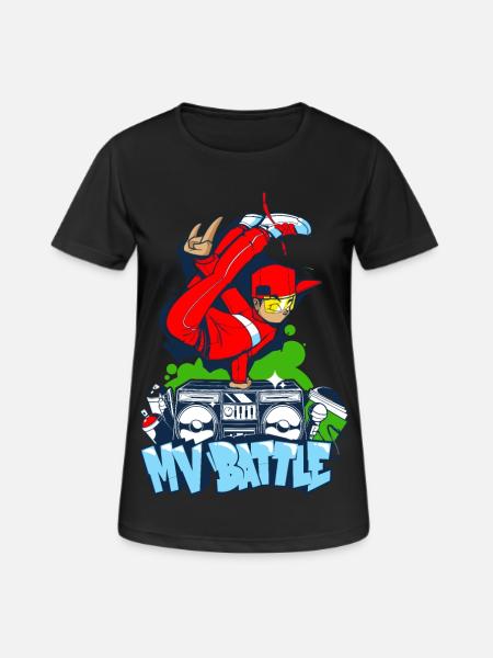 Breakdance B-Boy Streetdance Design Hip Hop Dance - Women's Breathable T-Shirt - black