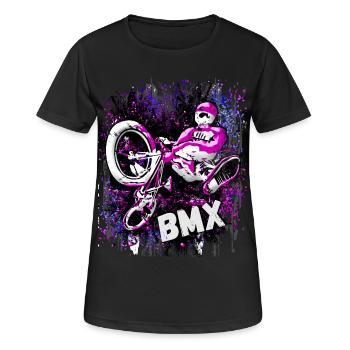 BMX / Bmx / bmx / Geschenkidee / Geburtstag - Frauen T-Shirt atmungsaktiv - Schwarz - Vorne - AI Model Female 172 light (172cm)