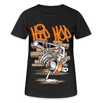 Breakdance B-Boy Streetdance Design Hip Hop Dance - Frauen T-Shirt atmungsaktiv - Schwarz - Vorne - AI Model Female 172 light (172cm)