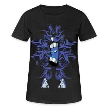Graffiti - Frauen T-Shirt atmungsaktiv - Schwarz - Vorne - AI Model Female 172 light (172cm)