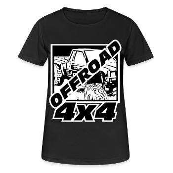 Hors route 4x4 - Hors route - Hors route - T-shirt respirant Femme - noir - Devant - AI Model Female 172 light (172cm)