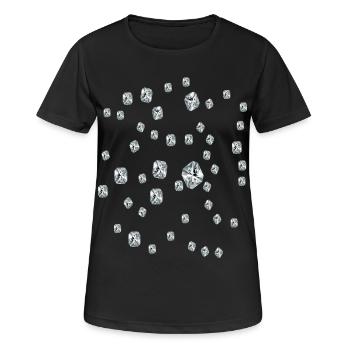 Diamant - Frauen T-Shirt atmungsaktiv - Schwarz - Vorne - AI Model Female 172 light (172cm)