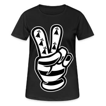 Victoire Breizh - T-shirt respirant Femme - noir - Devant - AI Model Female 172 light (172cm)