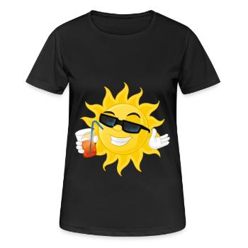 Soleil - T-shirt respirant Femme - noir - Devant - AI Model Female 172 light (172cm)