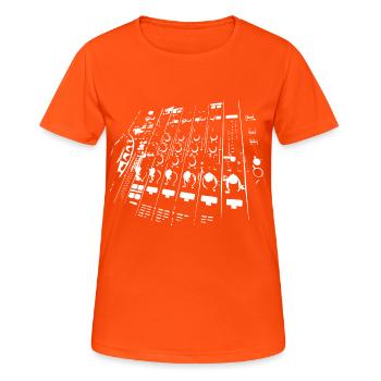 Disc jockey - Women's Breathable T-Shirt - neon orange - Front - AI Model Female 172 dark (172cm)