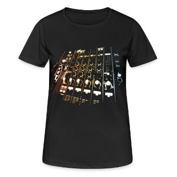 DISC JOCKEY - Women's Breathable T-Shirt - black - Front - AI Model Female 172 light (172cm)