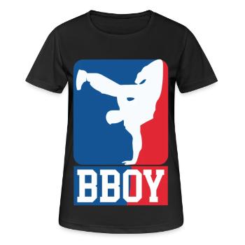 Breakdance B-Boy Streetdance Design Hip Hop Dance - Frauen T-Shirt atmungsaktiv - Schwarz - Vorne - AI Model Female 172 light (172cm)