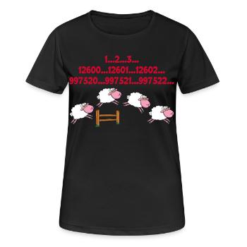 Compter les moutons - T-shirt respirant Femme - noir - Devant - AI Model Female 172 light (172cm)