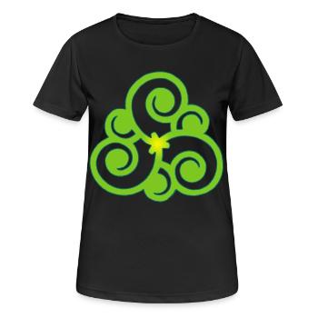 Fleur celte et nature - T-shirt respirant Femme - noir - Devant - AI Model Female 172 light (172cm)