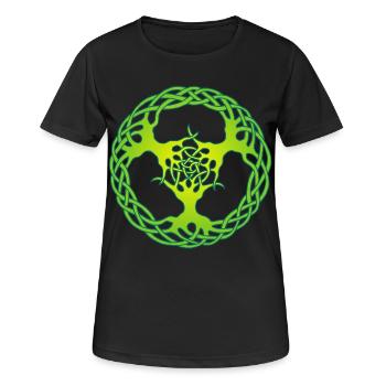 les liens à la nature - T-shirt respirant Femme - noir - Devant - AI Model Female 172 light (172cm)