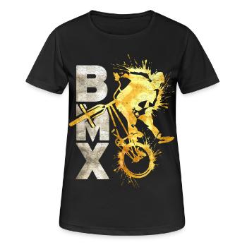 BMX - BMX - BMX - Fahrrad - BMX Vélo - T-shirt respirant Femme - noir - Devant - AI Model Female 172 light (172cm)