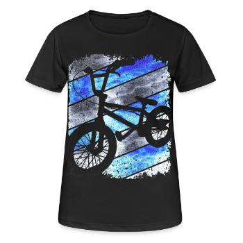 Bmx - BMX - bmx bike bike - BMX équitation - T-shirt respirant Femme - noir - Devant - AI Model Female 172 light (172cm)