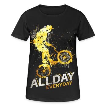 BMX rider - BMX riding - Bmx Bike - Bmx Bycicle - T-shirt respirant Femme - noir - Devant - AI Model Female 172 light (172cm)