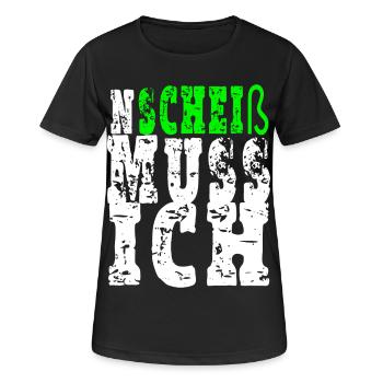 Je dois chier - T-shirt respirant Femme - noir - Devant - AI Model Female 172 light (172cm)