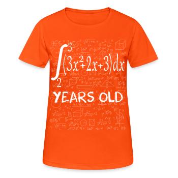 Funny Math Geek Integral Calculus 27th Birthday 27 - Women's Breathable T-Shirt - neon orange - Front - AI Model Female 172 dark (172cm)