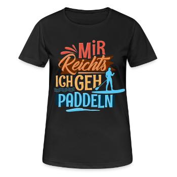 Stand up paddling - Women's Breathable T-Shirt - black - Front - AI Model Female 172 light (172cm)