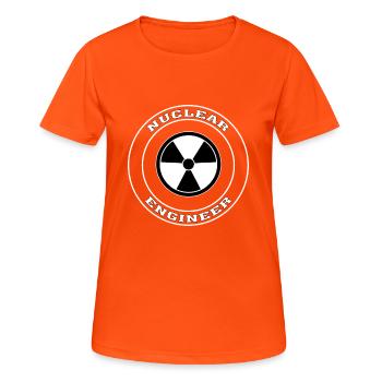 Nuclear Engineer Gift, Nuclear Engineering Shirt - Frauen T-Shirt atmungsaktiv - Neonorange - Vorne - AI Model Female 172 dark (172cm)