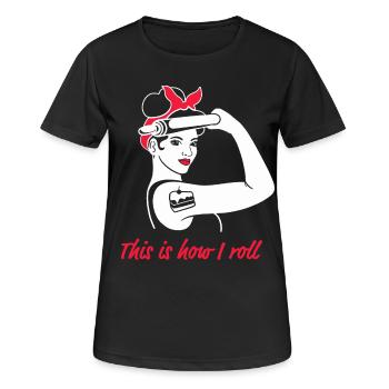 bake women power feminism funny baker - Women's Breathable T-Shirt - black - Front - AI Model Female 172 light (172cm)