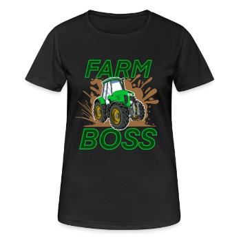 Landwirt - Frauen T-Shirt atmungsaktiv - Schwarz - Vorne - AI Model Female 172 light (172cm)