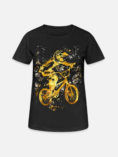 BMX bike | BMX bike | Gold BMX | Gift idea ♥ - Women's Breathable T-Shirt - black