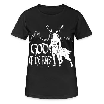 Ecological god of the white forest - Women's Breathable T-Shirt - black - Front - AI Model Female 172 light (172cm)