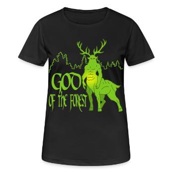 Dieu écologique de la forêt - T-shirt respirant Femme - noir - Devant - AI Model Female 172 light (172cm)