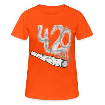 Joint - bag - smoke 420 - Women's Breathable T-Shirt - neon orange - Front - AI Model Female 172 dark (172cm)