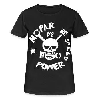 Mopar V8 Power - Frauen T-Shirt atmungsaktiv - Schwarz - Vorne - AI Model Female 172 light (172cm)