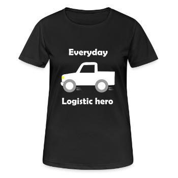 Logistics and transport - Women's Breathable T-Shirt - black - Front - AI Model Female 172 light (172cm)