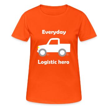 Logistics and transport - Women's Breathable T-Shirt - neon orange - Front - AI Model Female 172 dark (172cm)