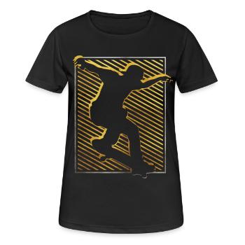 | de skate | de skateboard Patineur | Patinage - T-shirt respirant Femme - noir - Devant - AI Model Female 172 light (172cm)