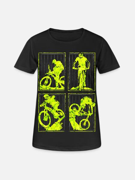 MTB | Mountain bike | Mountain biking | Mountain bikers - Women's Breathable T-Shirt - black