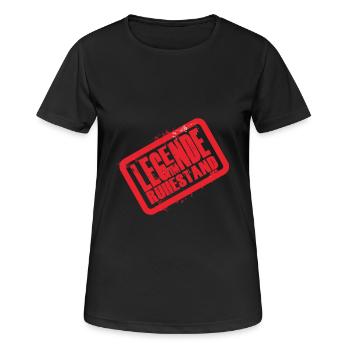 Inclinaison réglable Legend Design Retiree - T-shirt respirant Femme - noir - Devant - AI Model Female 172 light (172cm)