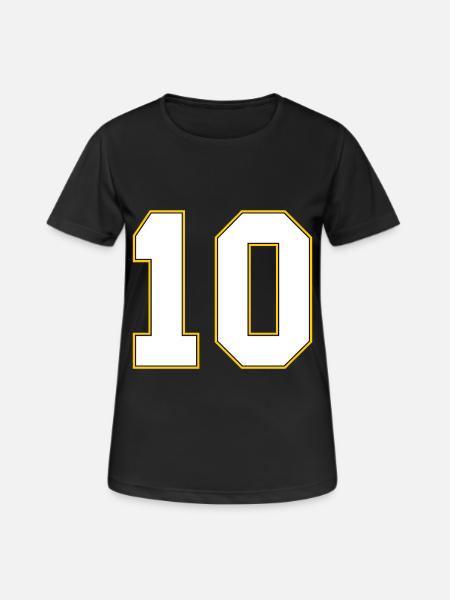 10 number jersey - Women's Breathable T-Shirt - black