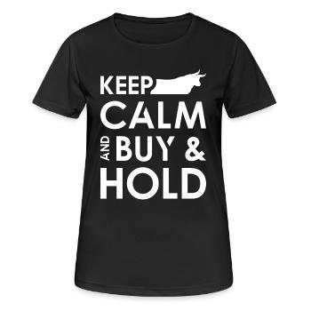 Stocks ETF Stock Market Yield Trader Money Freedom Inv - Women's Breathable T-Shirt - black - Front - AI Model Female 172 light (172cm)