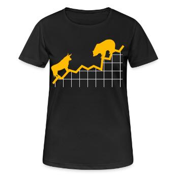 Stocks ETF Stock Market Yield Trader Money Freedom Inv - Women's Breathable T-Shirt - black - Front - AI Model Female 172 light (172cm)