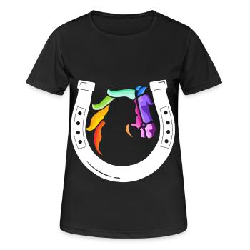Rainbow Receiver Horseshoe - Women's Breathable T-Shirt - black - Front - AI Model Female 172 light (172cm)