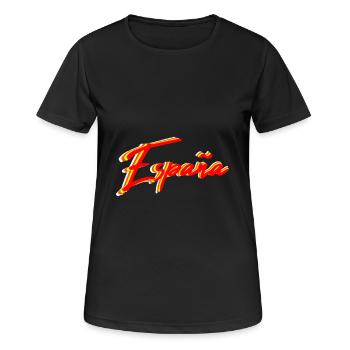 Espagne - T-shirt respirant Femme - noir - Devant - AI Model Female 172 light (172cm)