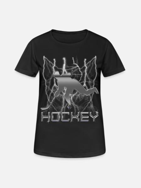 Hockey sur glace - T-shirt respirant Femme - noir