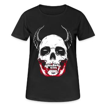 Vampire skeleton horror skull - Women's Breathable T-Shirt - black - Front - AI Model Female 172 light (172cm)