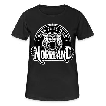 Born to be wild Norrland - T-shirt respirant Femme - noir - Devant - AI Model Female 172 light (172cm)