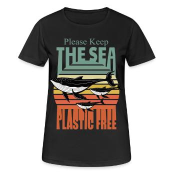Environmental protection, animal welfare - Women's Breathable T-Shirt - black - Front - AI Model Female 172 light (172cm)