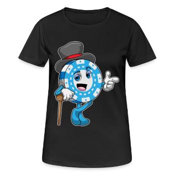 Jetons de poker poker - T-shirt respirant Femme - noir - Devant - AI Model Female 172 light (172cm)