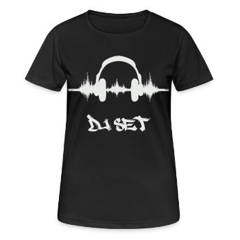 Der DJ - Frauen T-Shirt atmungsaktiv - Schwarz - Vorne - AI Model Female 172 light (172cm)
