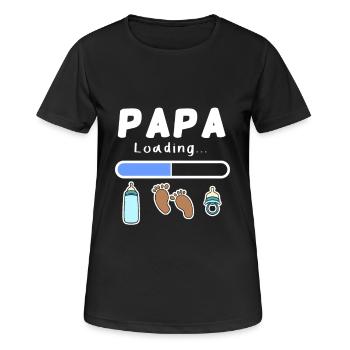 futur père - papa est chargé - T-shirt respirant Femme - noir - Devant - AI Model Female 172 light (172cm)