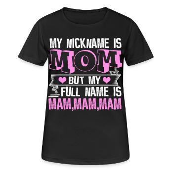 Maman - T-shirt respirant Femme - noir - Devant - AI Model Female 172 light (172cm)